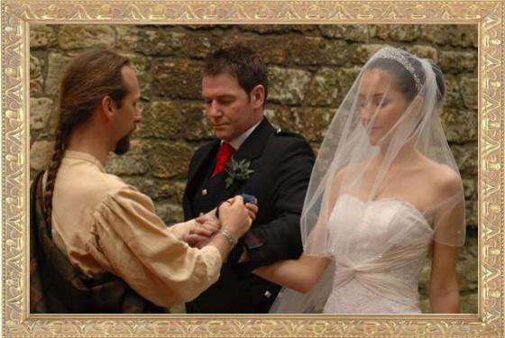 Scot AnSgeulaiche,  conducting a HandFasting Wedding Ceremony in the 
Scottish Highland tradition