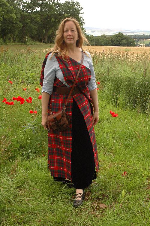 Traditional Highland Wedding Dress and Sporans