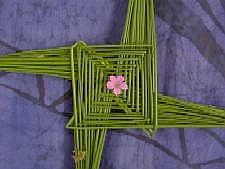 Finished Bride's Cross, still green