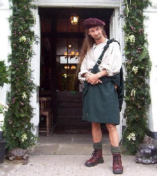 Traditional Highland Wedding Dress And Sporans
